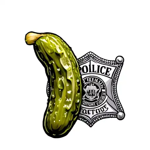 A Single Pickle With A Police Badge Incorporated