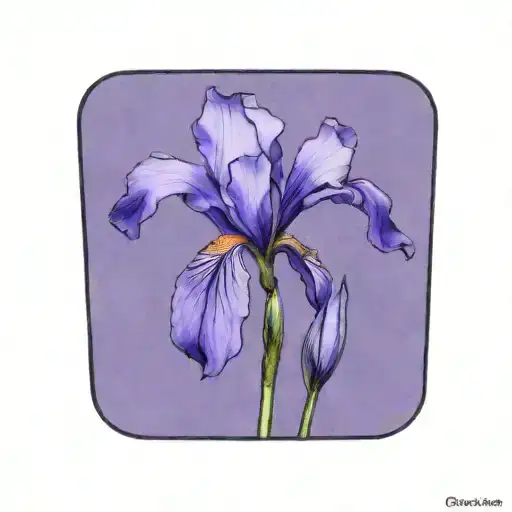 Wild Iris With Stem