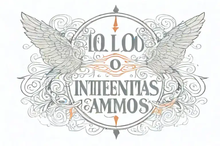 Only The Quote 'Lo Intentamos ' With No Background And A String Holding The Letters Together
