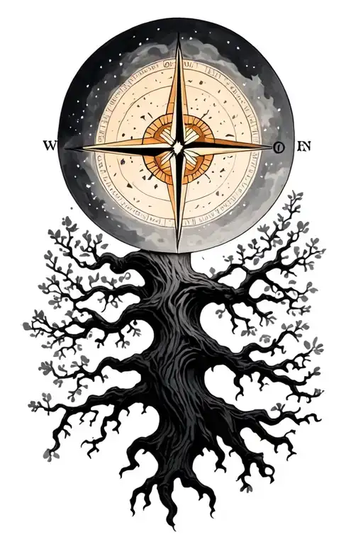 Moon Tree Compass