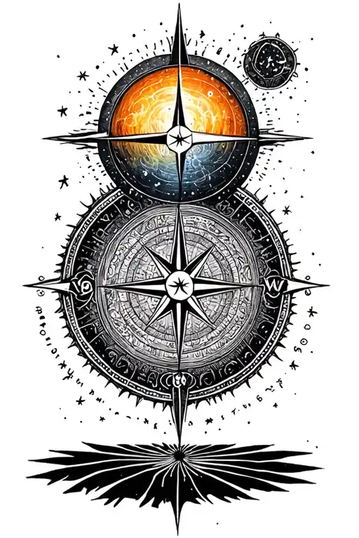Universe Compass Crop Circles Tattoo Inspired