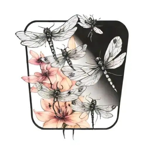 5 Dragon Flies Coming