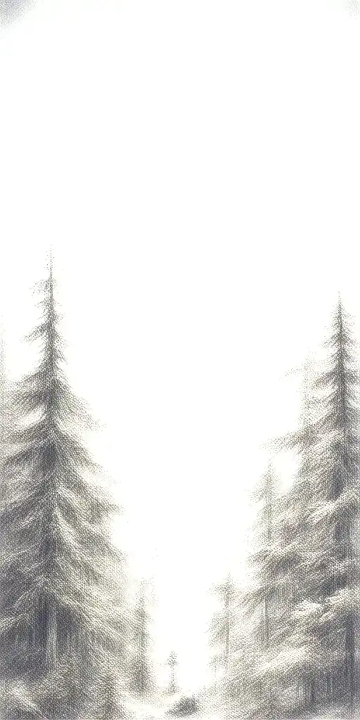 Massive Forest Landscape With Huge Moon In The Background