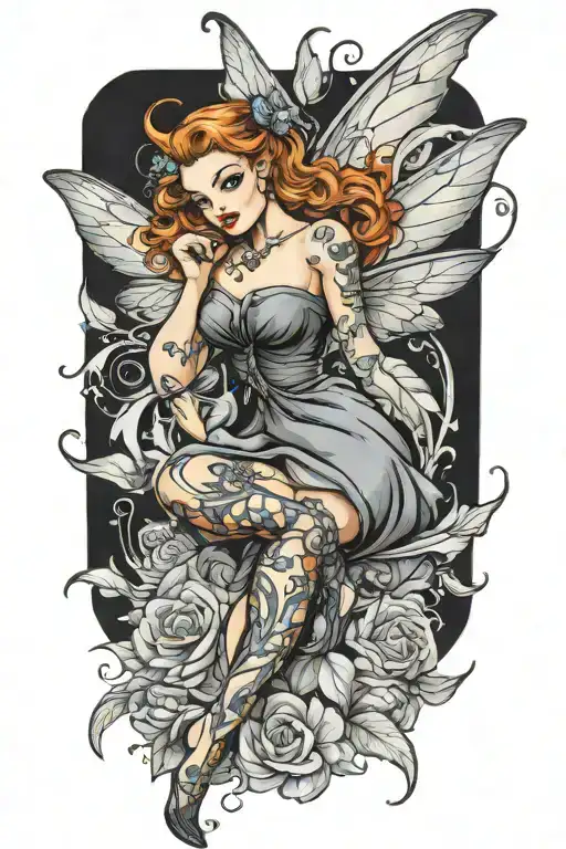 Pinup Fairy Modern Fantasy Style