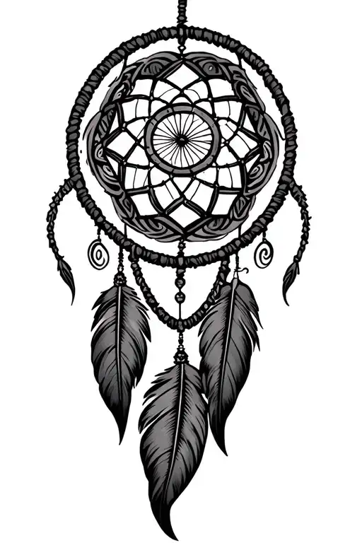 Dreamcatcher Intertwined With Maori Design