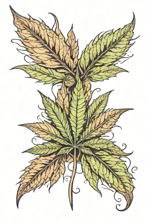 Cannabis Leaf Money Symbols