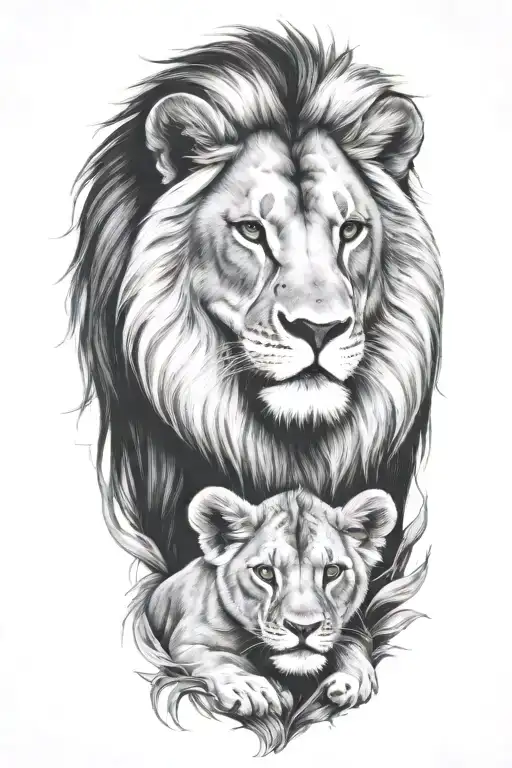 Lion And Cub