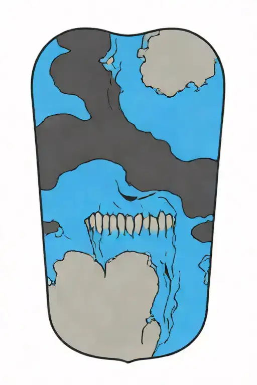 A Wolf Skull With No Background Behind It