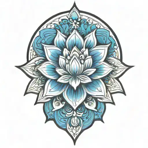 Mandala Lotus Blue