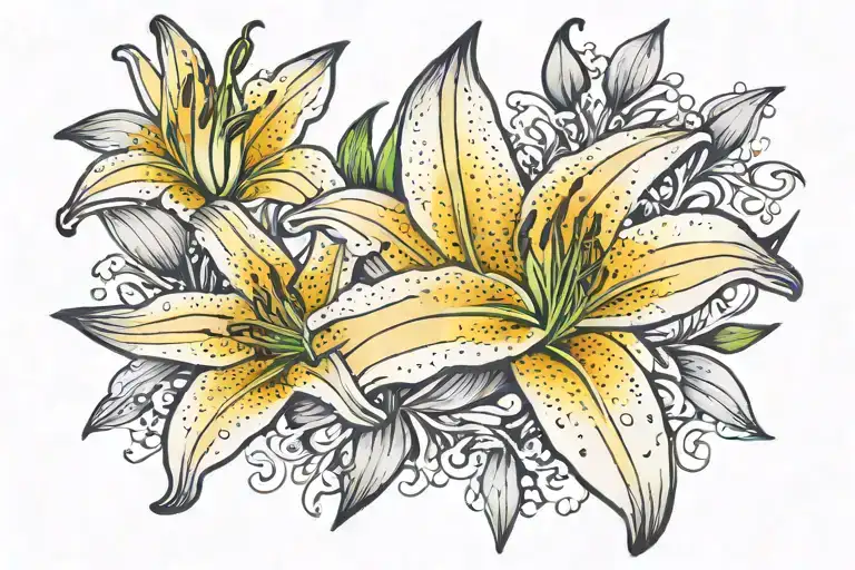 Lily Flower With Love Wording