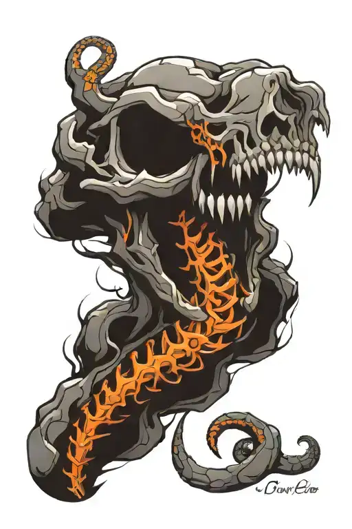 Snake Skeleton Striking