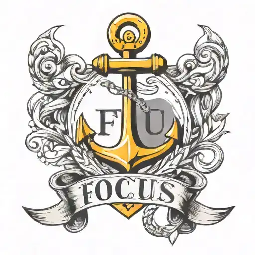 Anchor With A Banner Saying Focus