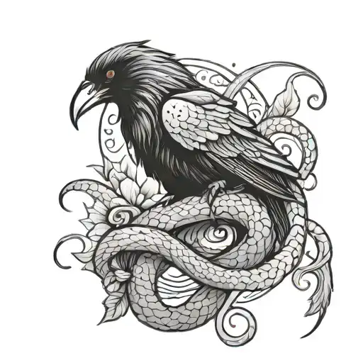 Raven And Snake Wrapped
