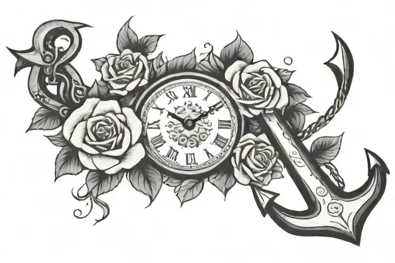 Rose Clock Anchor