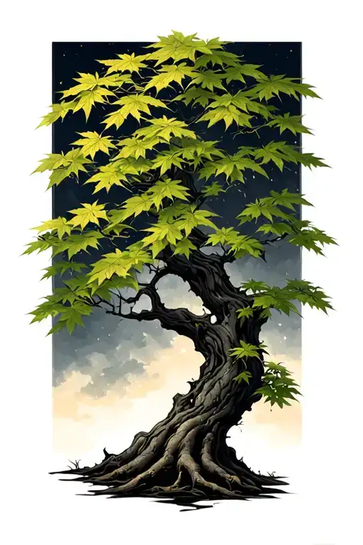 Japanese Maple Tree With Leaves
