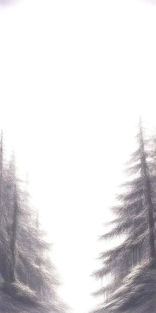 Massive Forest Landscape With Huge Moon In The Background