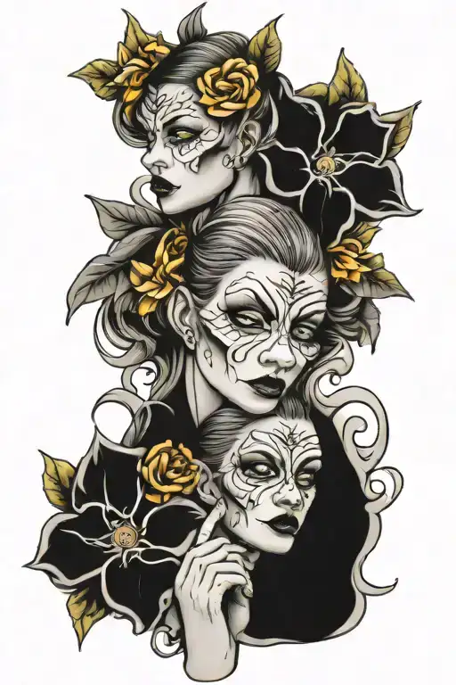 Hear No Evil See No Evil Speak No Evil Floral