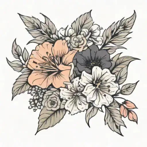 Birth Month Flowers Bunch