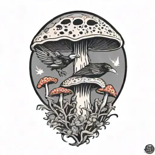 Mushroom And Ravens