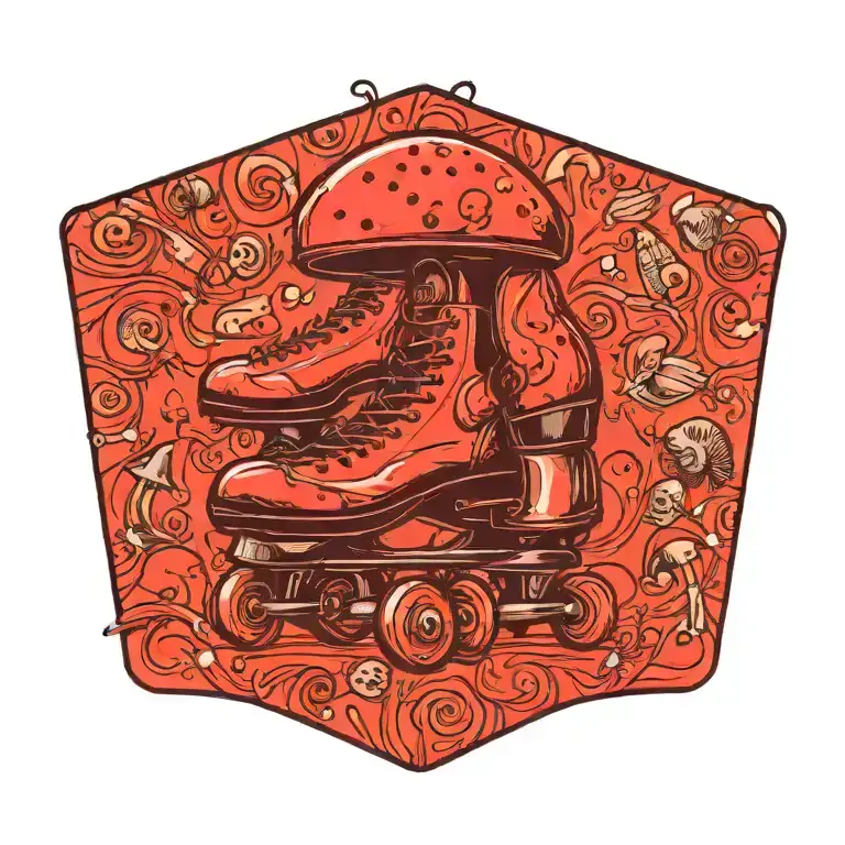 Happy Roller Skating Magic Mashroom
