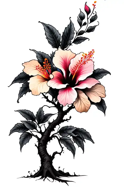 Psychedelic Hibiscus Tree