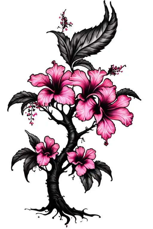 Psychedelic Hibiscus Tree