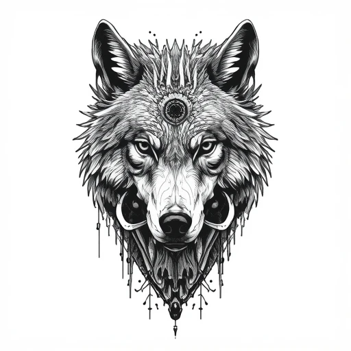 Wolf pack in the woods