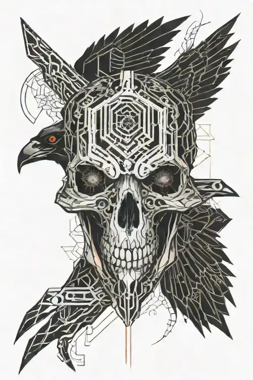 Black Raven Skull