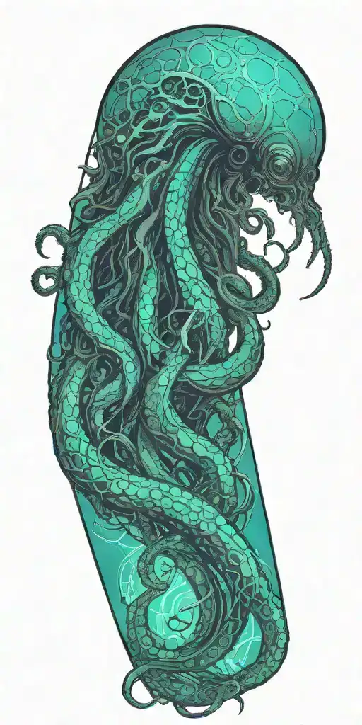 Gothic Octopus Wrapped Around A Tree Full Of Birds And Wind