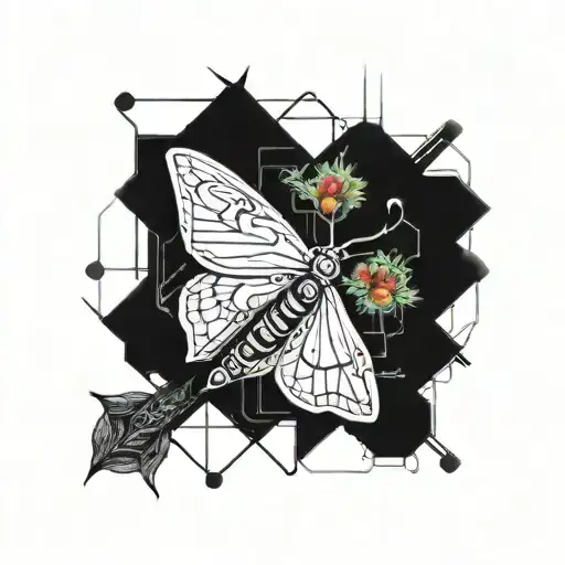 Moth And Opium Poppy