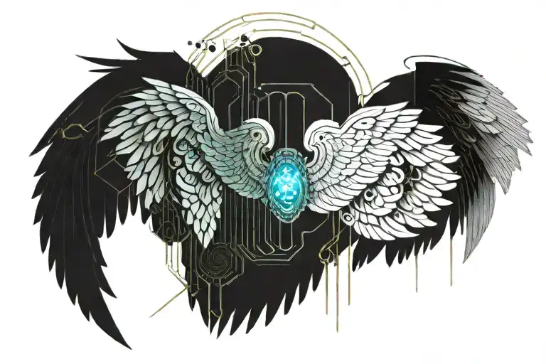 Angel Wings Intertwined