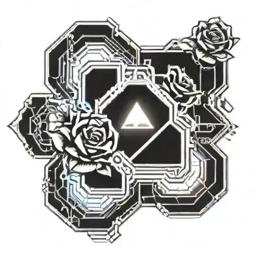 A Simple Open Book With A Crystal Rose Coming Out Of It