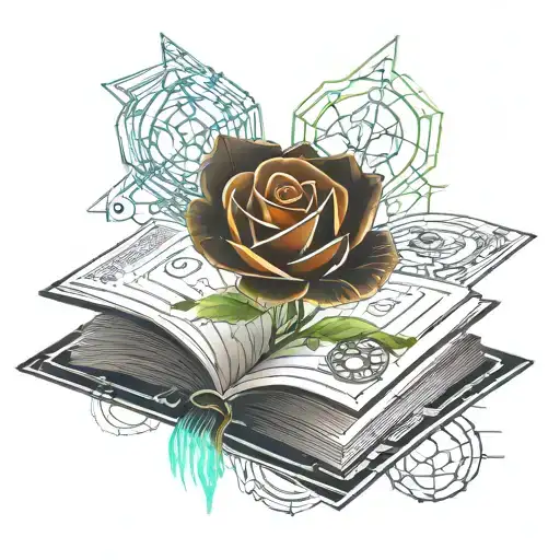 An Open Book Growing A Rose