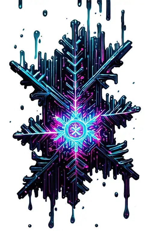 Snowflake Melting Into Rain