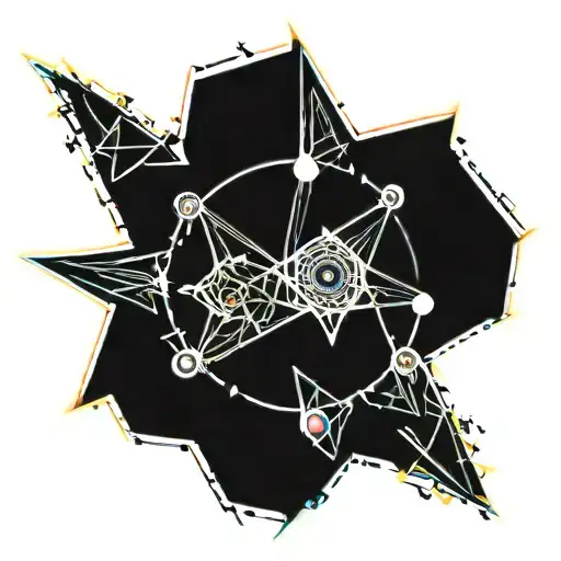 Star With Random Design Going Threw It