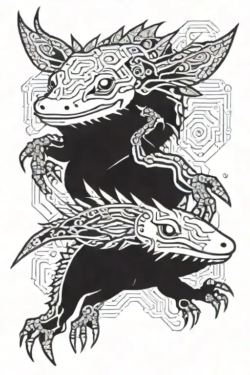 Axolotl In Aztec Gear