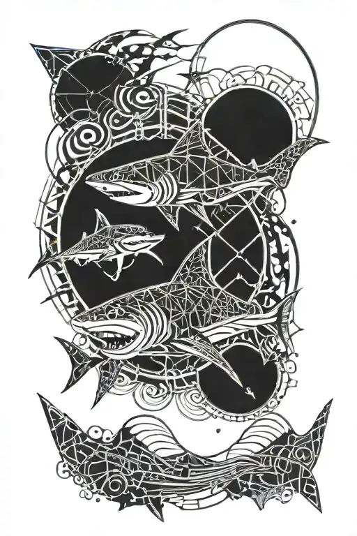 Cybersigilism Design Ocean Shark Inspired