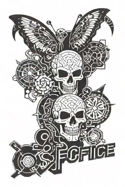 Smile Now Cry Later With The Word Sacrifice Written Across The 2 Faces