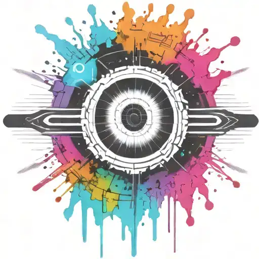 Colorful Black Hole Exploding Punk Themed