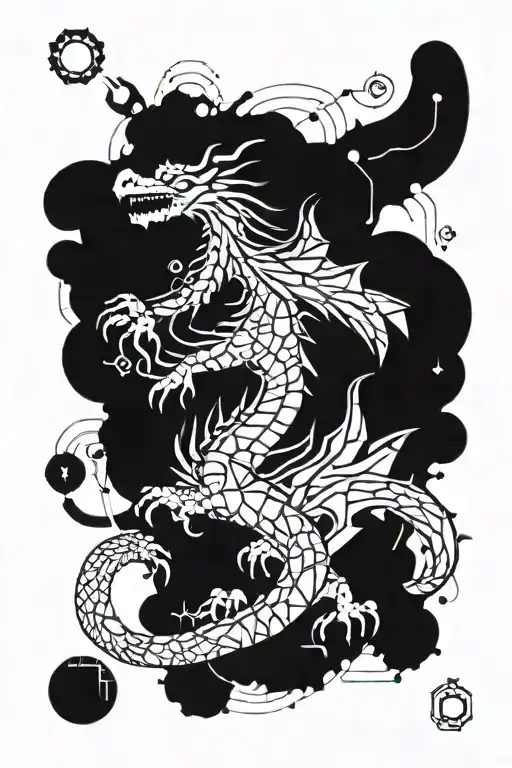 Dragon Made Of Chemical Structure