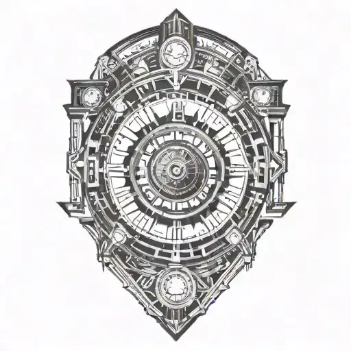 Clocktower Surrounded By Eyes