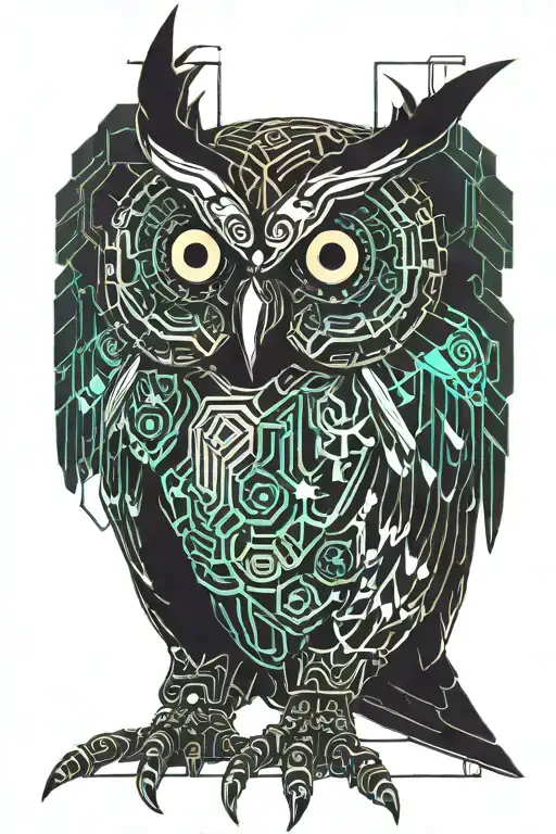 Cyber Owl Sitting