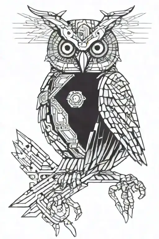 Cyber Owl Sitting