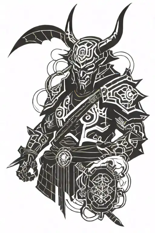 Demon Samurai Cyberpunk