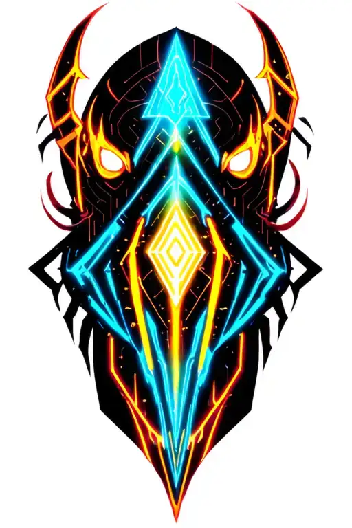 Symbiote Tribal Tattoo Colorful
