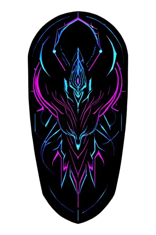 Viking Tribal Tattoo Design Incorporating Symbiote