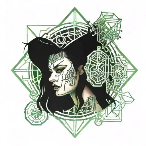 Curvy Darkhaired Lady With Cactus