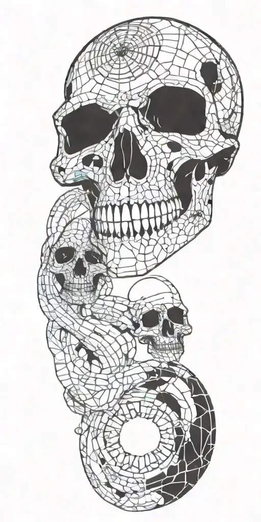 Color Skull And Scorpion