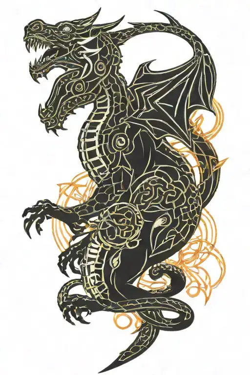 St George Killing The Dragon Breathing Fire