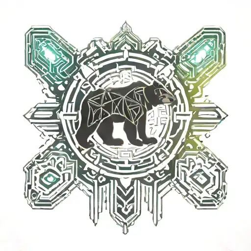 Shield Bear Crest With Battle